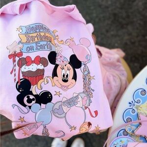 Disney Minnie Mouse Pastel Pink Birthday Sweater